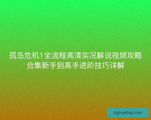 孤岛危机1全流程高清实况解说视频攻略合集新手到高手进阶技巧详解